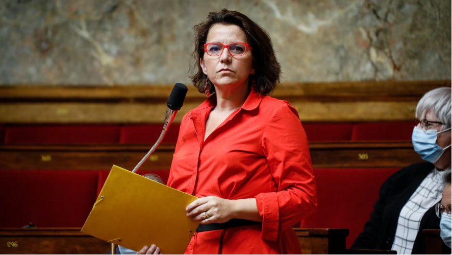 Annaïg Le Meur, députée renaissance du Finistère, à l'Assemblée nationale le 21 juillet 2020. (THOMAS PADILLA / MAXPPP)